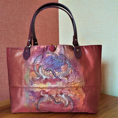 新品未使用和装バッグ 国宝 高松塚古墳壁画（青龍）【知性がキラリ☆】かさばる荷物も