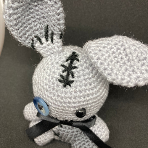 再販】ゾンビうさぎのあみぐるみ【ハロウィン】 あみぐるみ m craft