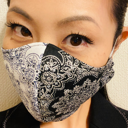 おしゃれマスク　バンダナ柄　大きめ　布マスク　フィルターポケット　立体マスク　メンズ　送料無料 6枚目の画像