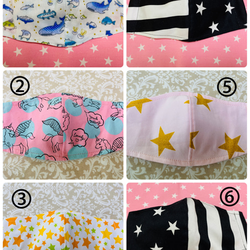 選べる2枚セット 全18種類 キッズ 子供用 布マスク 可愛い 園児