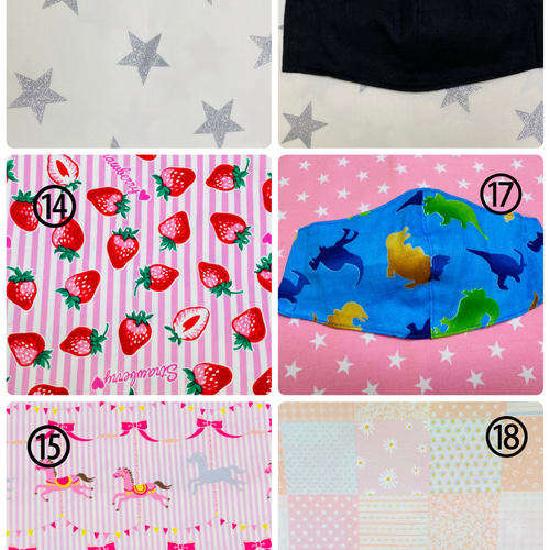 選べる2枚セット 全18種類 キッズ 子供用 布マスク 可愛い 園児