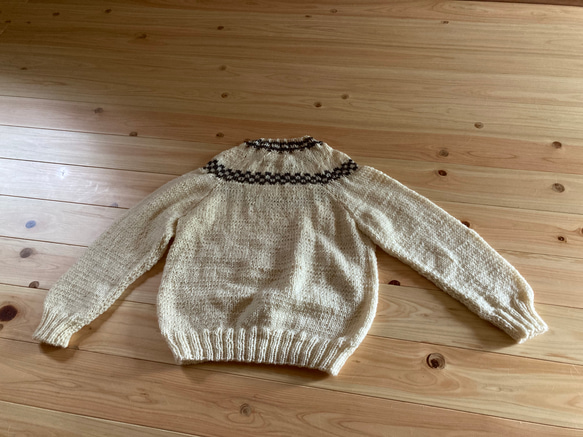 手編み　レディースセーター　ラグラン袖 6枚目の画像