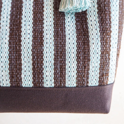 [SALE] 暖邊手工編織布桶托特包（薄荷色） 第4張的照片