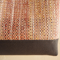 春色ツイード調手織り布のポシェット（桜色） 4枚目の画像