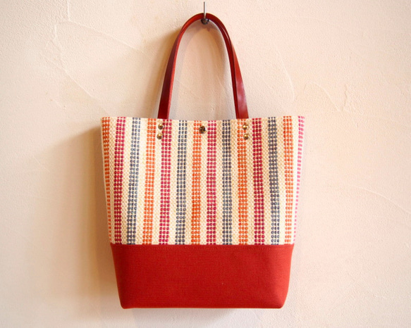 【出售】手工編織多邊方形手提袋（磚） 第2張的照片