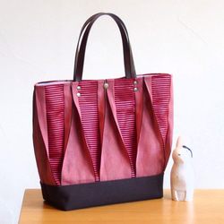 【最終値下げ❗️】畳ヘリ　トートバッグ　ハンドメイド 手作りキット）畳ヘリトートバッグ レディース 横タックデザイン