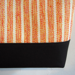 【出售】手編混色邊框方形手提袋（橙色） 第4張的照片