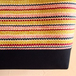【夏日幸運包】手工編織法國彩色手提袋和小袋套裝（粉紅色） 第7張的照片