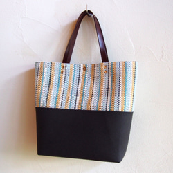 [SALE]夏季法式手工編織方形方形手提袋（淺藍色） 第5張的照片