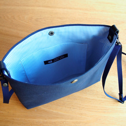 【2019 Lucky Bag】手工編織秋季彩色條紋手提包和壁球套裝（藍色） 第8張的照片