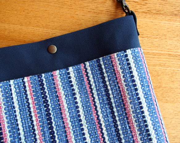 【2019 Lucky Bag】手工編織秋季彩色條紋手提包和壁球套裝（藍色） 第5張的照片