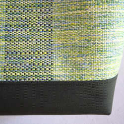 混合花呢手工編織手提袋（黃色） 第4張的照片