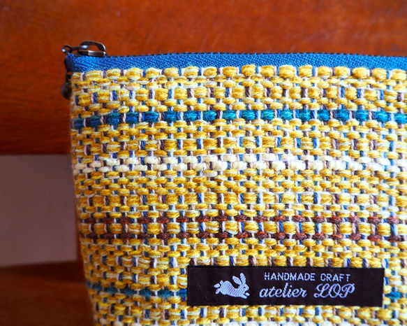 [限量秋季幸運袋]秋季混合色手工編織布手提袋和郵袋套（黃色） 第8張的照片