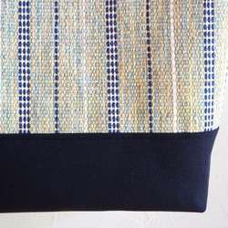 【清貨】初夏混色手織布方形手提包（本色） 第4張的照片