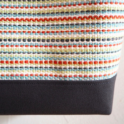 夏のマルチカラー手織り布のトートバッグ（マルチ） 4枚目の画像