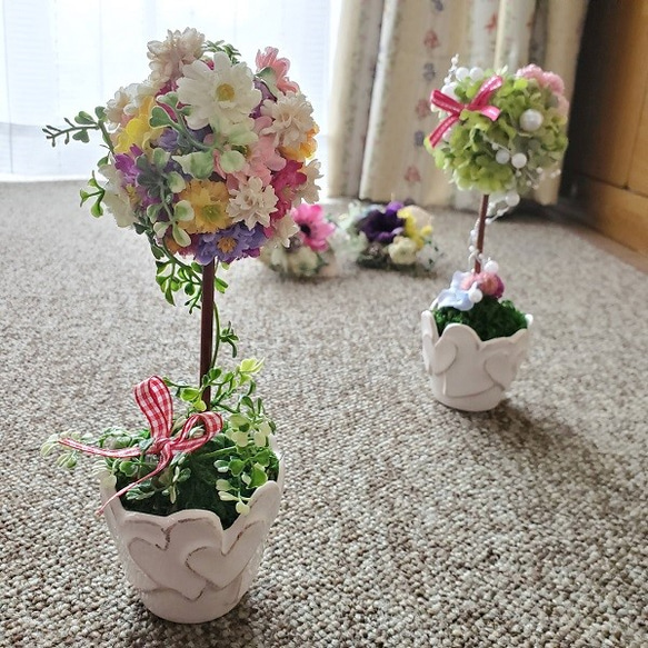 ミニトピアリー☆小花と木の実＜グリーンガーランド＞ 3枚目の画像