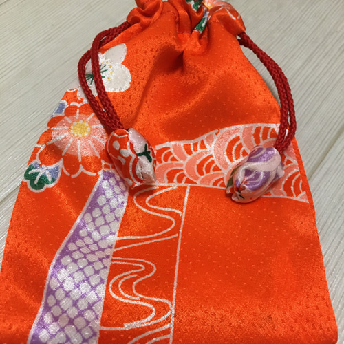 七五三着物リメイク 巾着 四つセット 巾着袋 こけしちゃん 通販