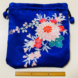 七五三★リメイクバッグ 七五三お着物リメイク ハンドメイド巾着型エコバッグ エコバッグ