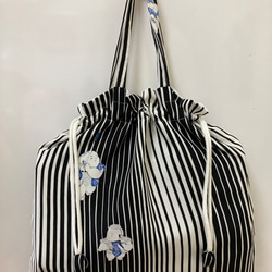 男の子七五三新品お着物リメイク 兜と鶴 ハンドメイドエコバッグ