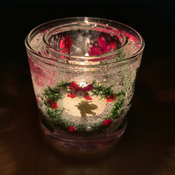 クリスマス ハーバリウムキャンドルホルダー 3枚目の画像