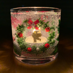クリスマス ハーバリウムキャンドルホルダー 4枚目の画像