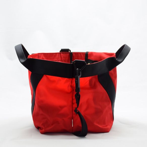 尼龍2路手提包“法國手提包S”（紅色） 第2張的照片