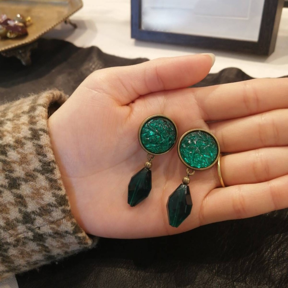 【再入荷】Green Vintage Earring グリーン ヴィンテージイヤリング