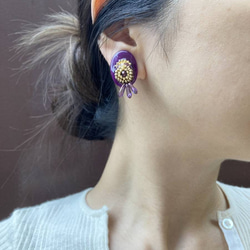 Purple Vintage Earring パープル ヴィンテージイヤリング 4枚目の画像