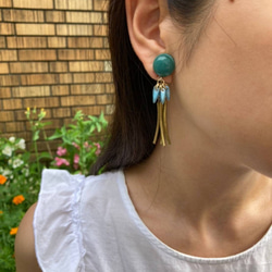 2way Vintage Earring ヴィンテージイヤリング＜Montana alabaster＞ 7枚目の画像