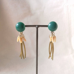 【再入荷】2way Vintage Earring ヴィンテージイヤリング＜Light beige＞ 5枚目の画像