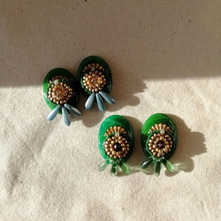 Green Vintage Earring グリーンヴィンテージイヤリング 2枚目の画像