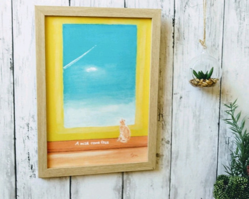 楽天市場】絵画 『仲良しねこ』 42×52cm 千春 額入り 巧芸画