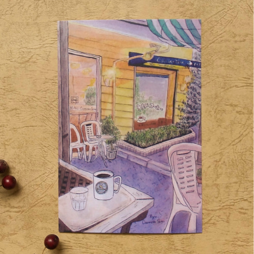 【好きなものに囲まれて居酒屋bar-グラスアート　イラスト　水彩画　原画 桜_水彩原画_イラスト 絵画 n.akabae 通販 15724225｜Creema
