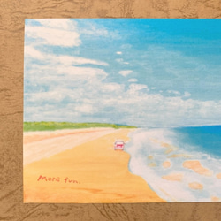 風景画 海の絵 【選べる3枚】『More fun』 ポストカード 海 空 夏 絵 絵画 イラスト アクリル画 ハガキ 1枚目の画像