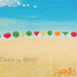 風景画 猫【選べる3枚】『Take it easy』 ポストカード 北欧風  紅葉 イラスト かわいい 絵 水彩 ハガキ 2枚目の画像