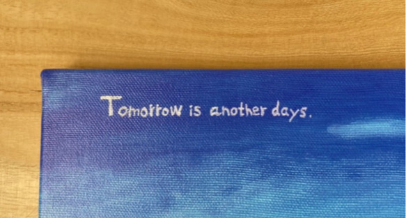 風景画 『明日は明日の風が吹くよ』 キャンパス プリント 猫 木 名言 アクリル画 絵 絵画 インテリア アート パネル 8枚目の画像