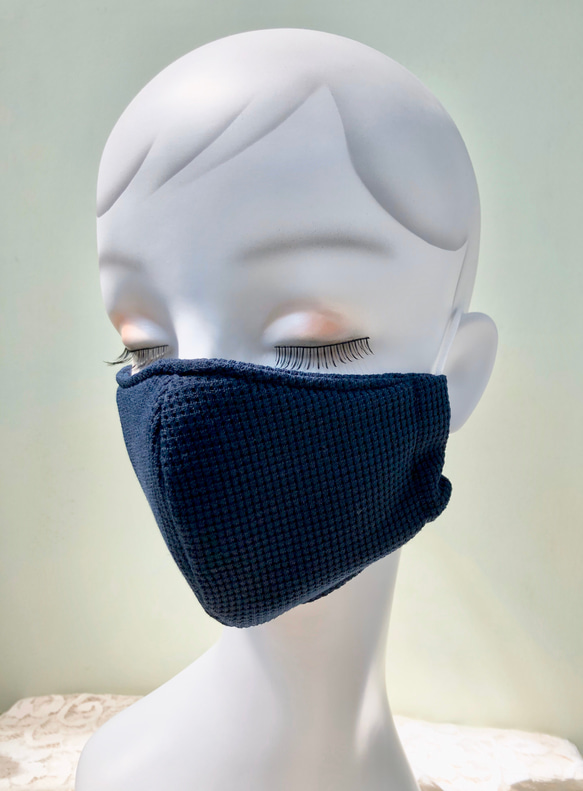 UVカットマスク　吸汗速乾マスク　夏マスク　ワッフル素材　男性Lサイズ　涼しいマスク 3枚目の画像