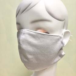 再再再販　接触　冷感　マスク　大きめ　Lサイズ　ライトグレー　通気性　ひんやりクール　夏マスク　シンプル　通勤通学 3枚目の画像