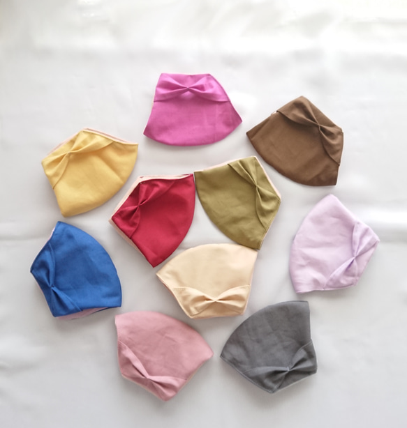 10種のカラー選べるマスクカバー❁﻿不織布マスクが見えるマスクカバー❁﻿リボンマスクカバー 2枚目の画像