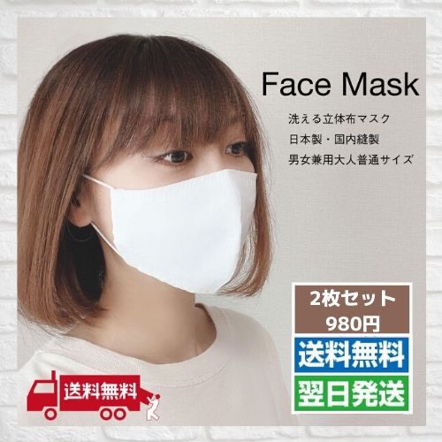 送料無料】翌日発送⭐︎立体布マスク（2枚set） その他ファッション 
