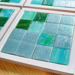ガラスタイルのコースター（４個セット） 3枚目の画像