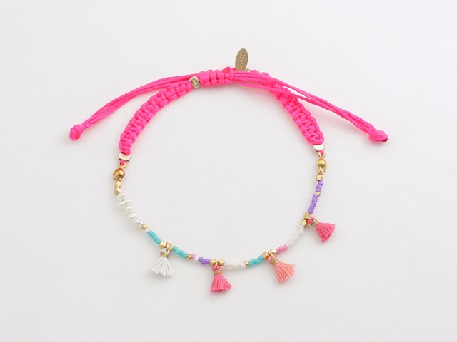 タッセルビーズアンクレット（Maldives）