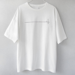 筆算・白　ビッグシルエットTシャツ 2枚目の画像
