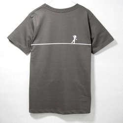 白線・グレー　Tシャツ 2枚目の画像