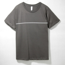 白線・グレー　Tシャツ 3枚目の画像
