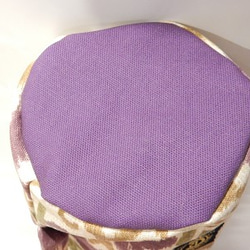 ヨガマットバッグL（４５ｃｍ）紫オーガニック柄 5枚目の画像