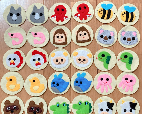 【オーダーページ】フェルト　おままごと　絵あわせ　神経衰弱 オーダーページ】フェルト おままごと 絵あわせ 神経衰弱