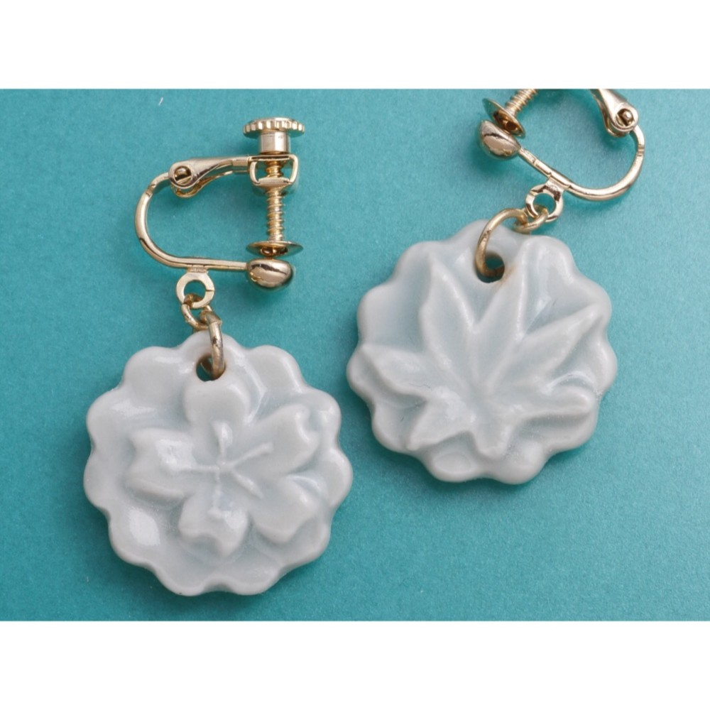 【清水焼】陶器ピアス　雲錦