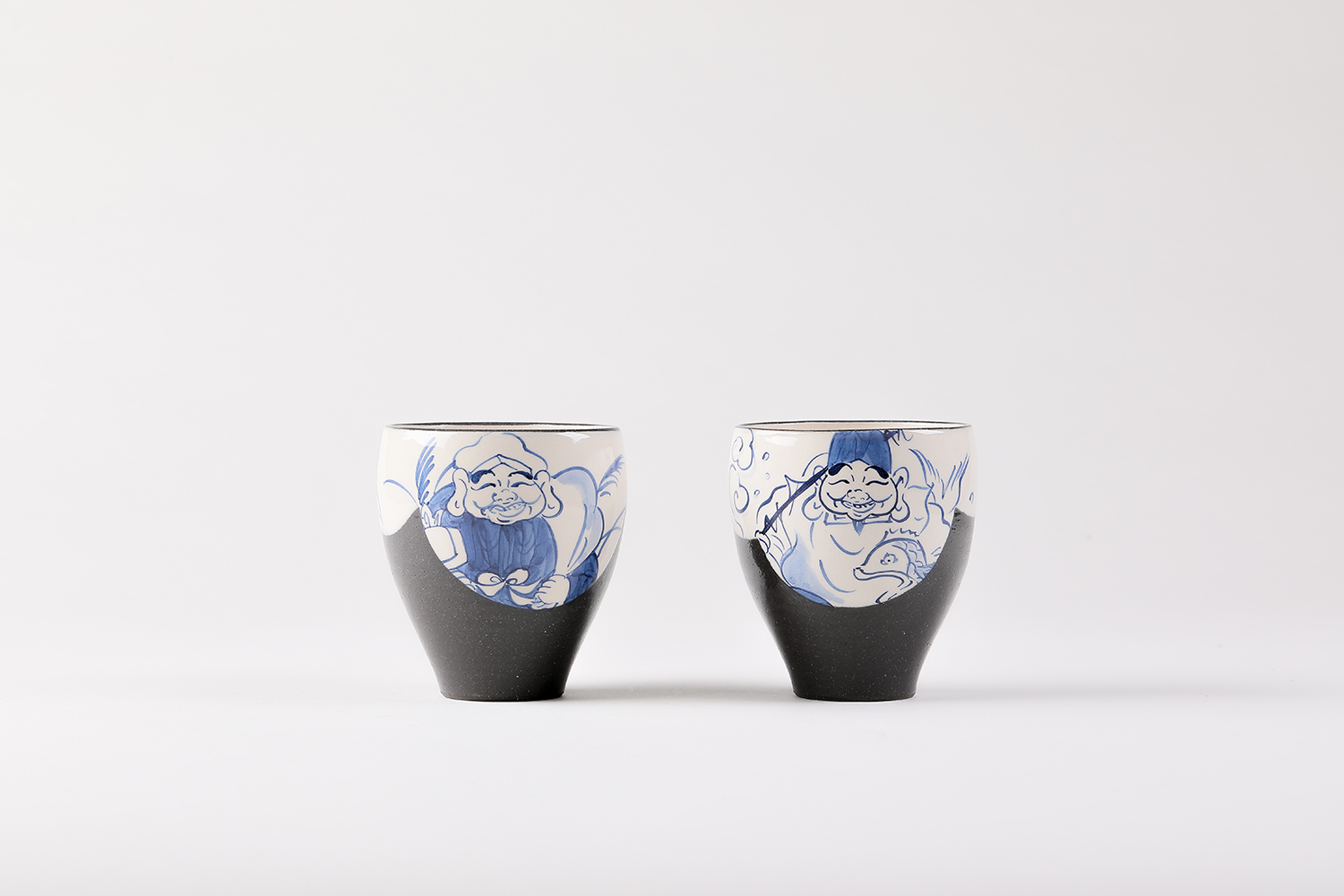【清水焼】恵比寿＆大黒　フリーカップペア