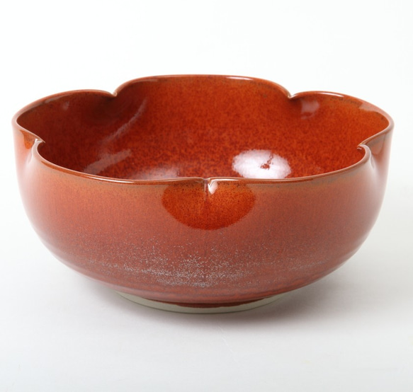 【清水焼】柿釉　梅菓子鉢 1枚目の画像